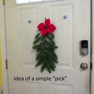 Winter Greenery (2) Branches Holiday Centerpiece 24" long each (w long stem)